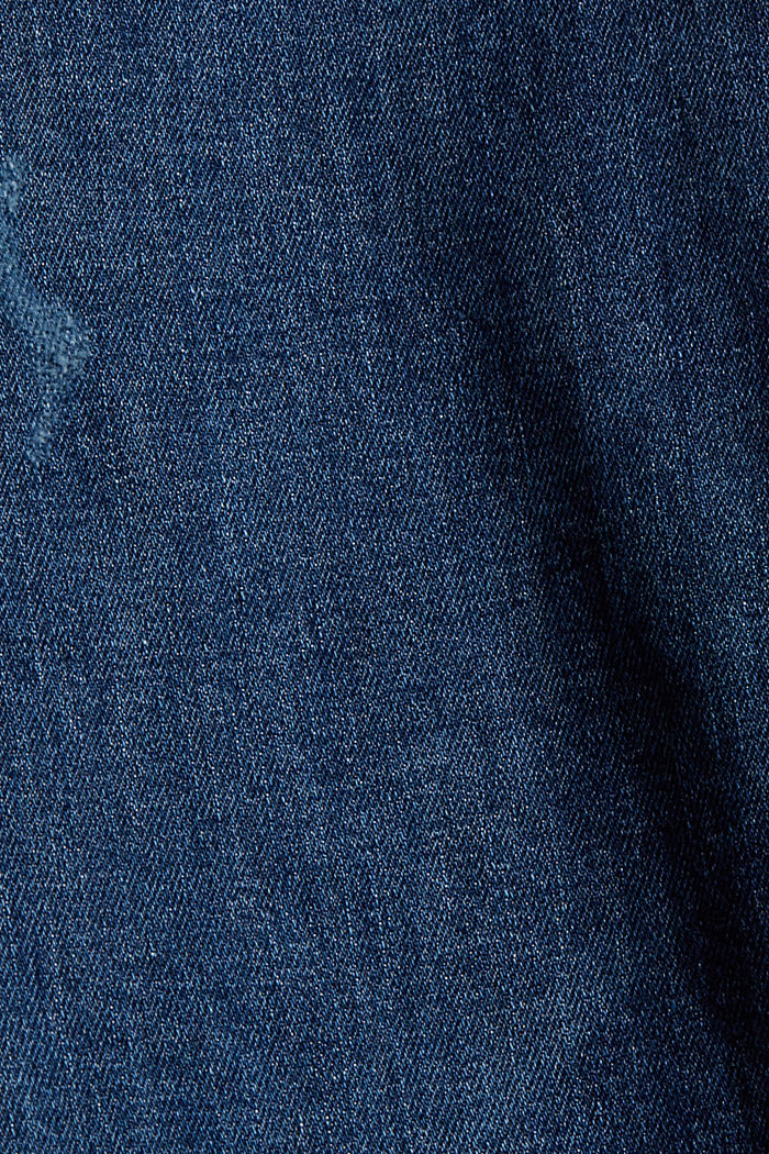 Vaqueros elásticos en algodón ecológico, BLUE DARK WASHED, detail image number 3