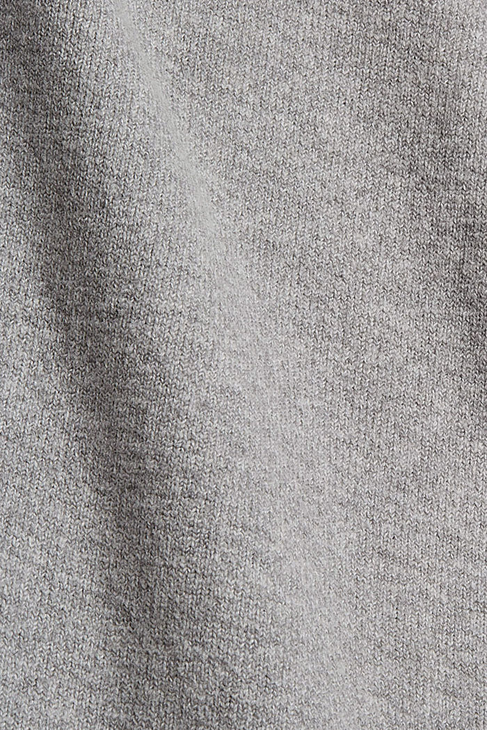 Met wol: gebreide rok in midilengte, MEDIUM GREY, detail image number 4