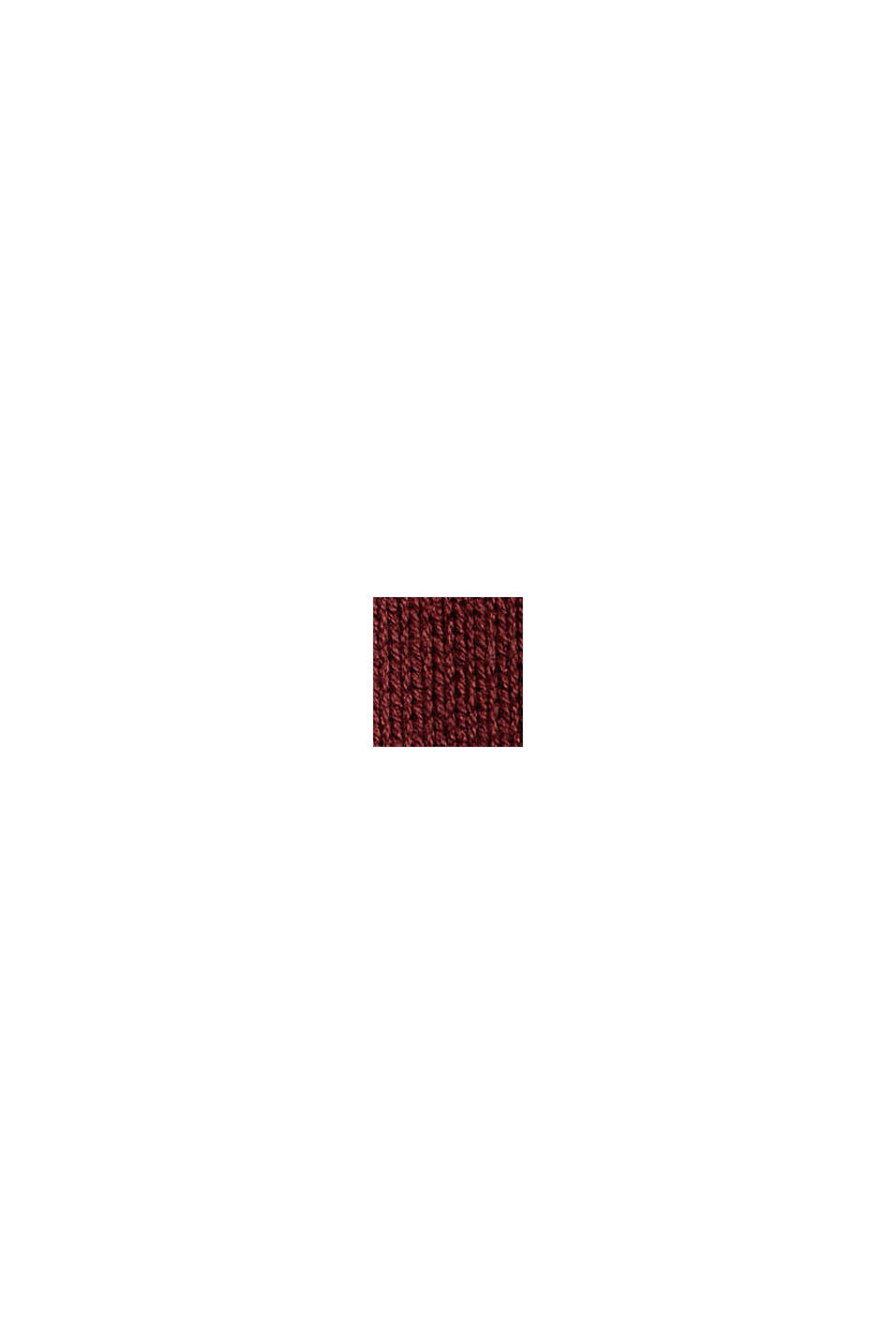 Robe-pull à col roulé en coton biologique mélangé, GARNET RED, swatch
