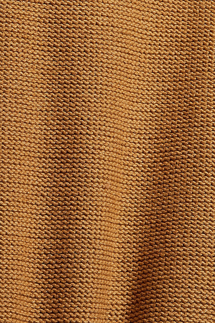 Jersey confeccionado en una mezcla de algodón ecológico con diseño trenzado y cuello de cremallera, BARK, detail image number 4