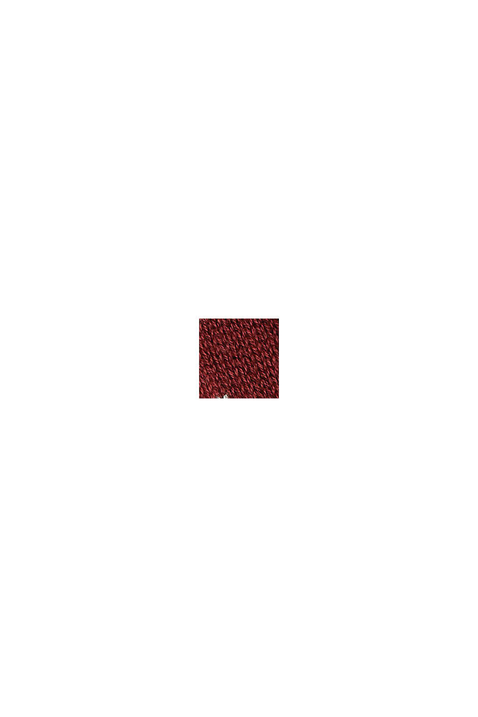 Norweger-Pullover aus 100% Baumwolle, GARNET RED, swatch
