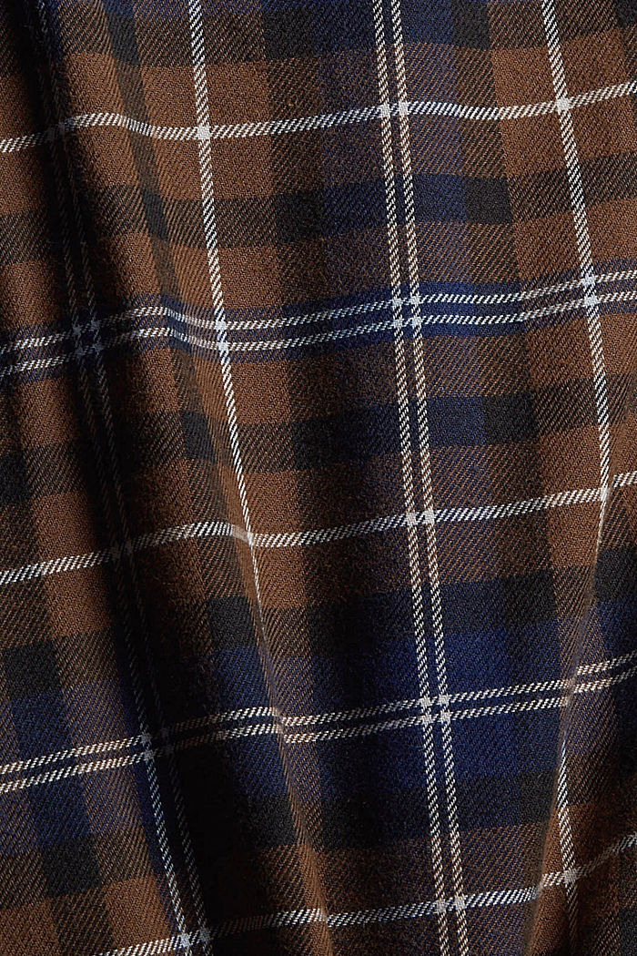 Chemise à carreaux en coton, BROWN, detail image number 4