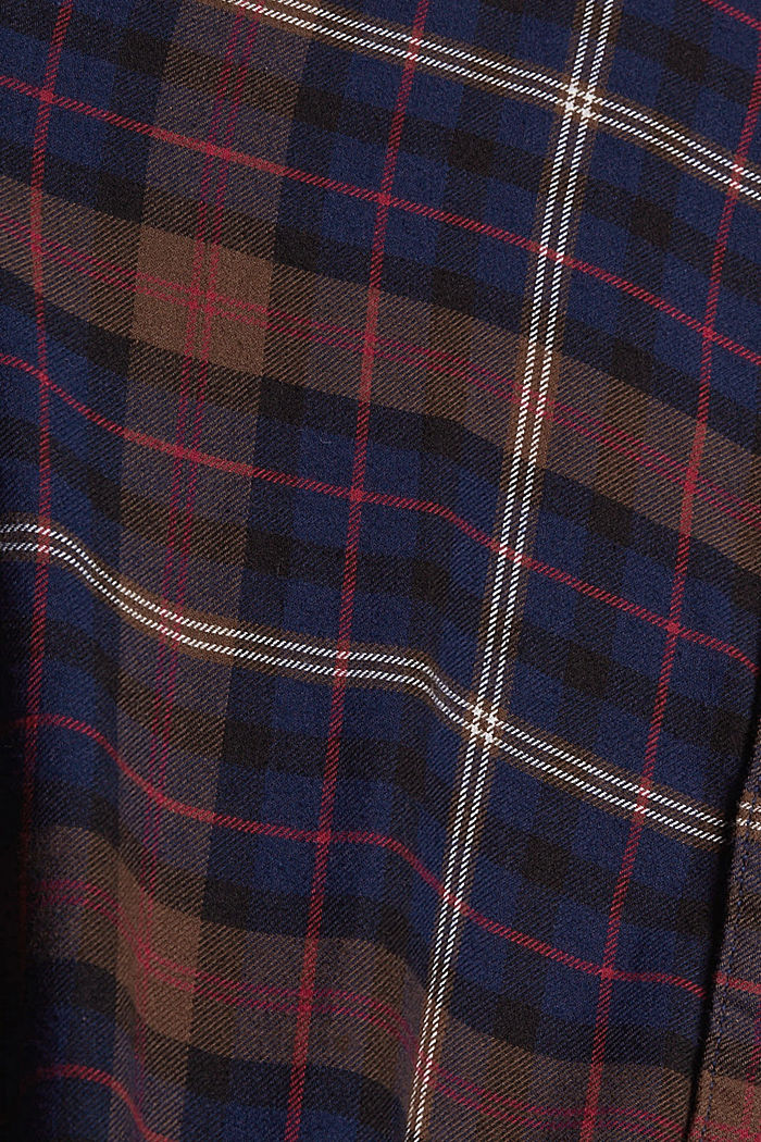 Kariertes Hemd aus Baumwolle, NAVY, detail image number 4