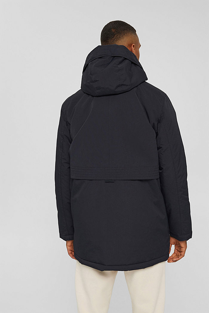 Reciclada: chaqueta acolchada con capucha, BLACK, detail image number 3