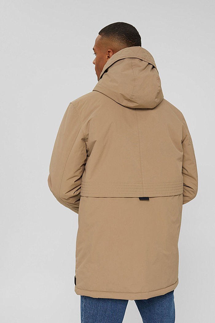 En matière recyclée : la veste rembourrée à capuche, LIGHT TAUPE, detail image number 3