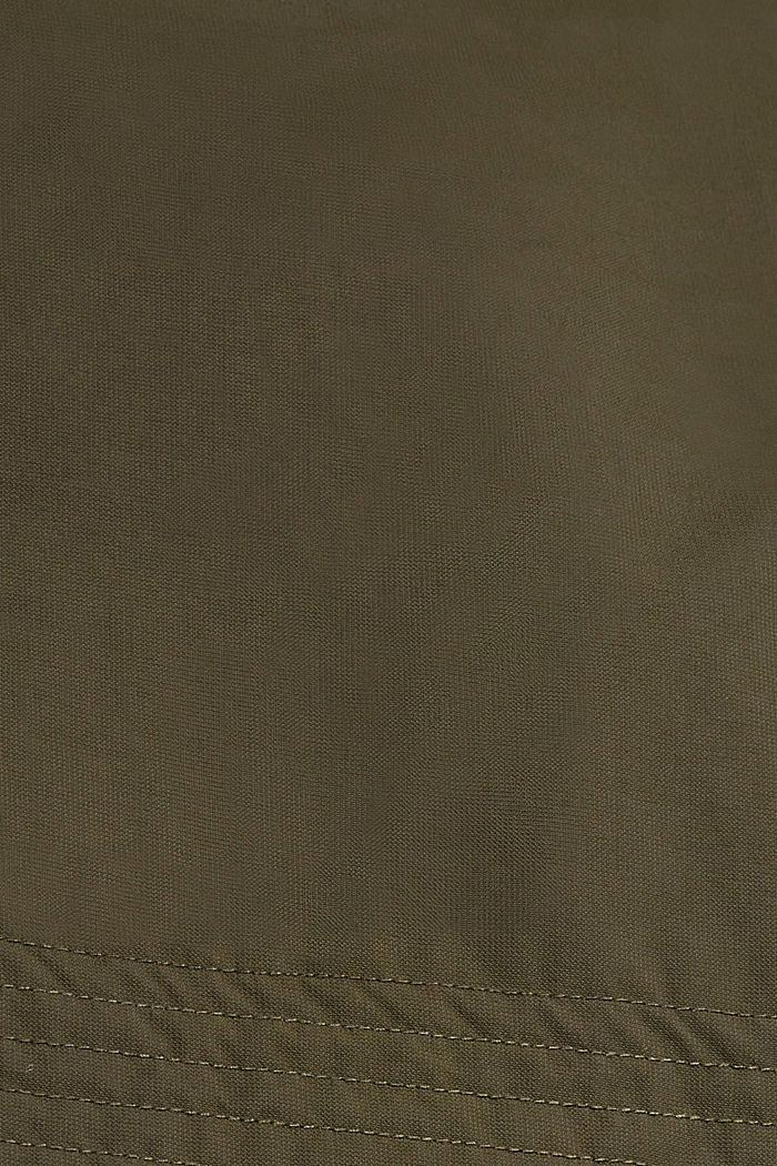 Gerecycled: gewatteerde jas met capuchon, DARK KHAKI, detail image number 5