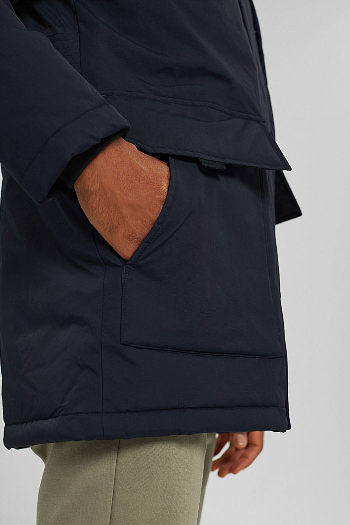 Reciclada: chaqueta acolchada con capucha, NAVY, detail image number 7