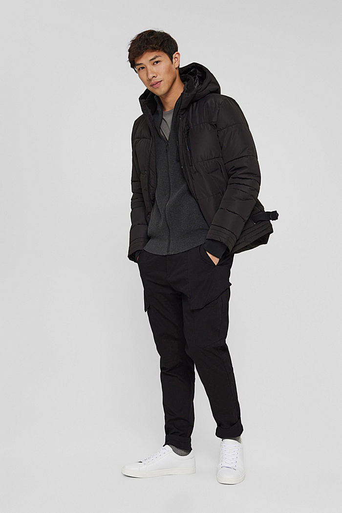 Recycled: padded, hooded jacket