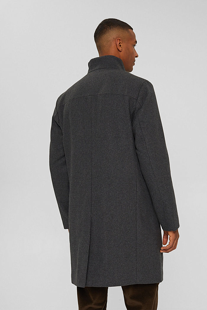 Reciclados: abrigo acolchado con lana, DARK GREY, detail image number 3