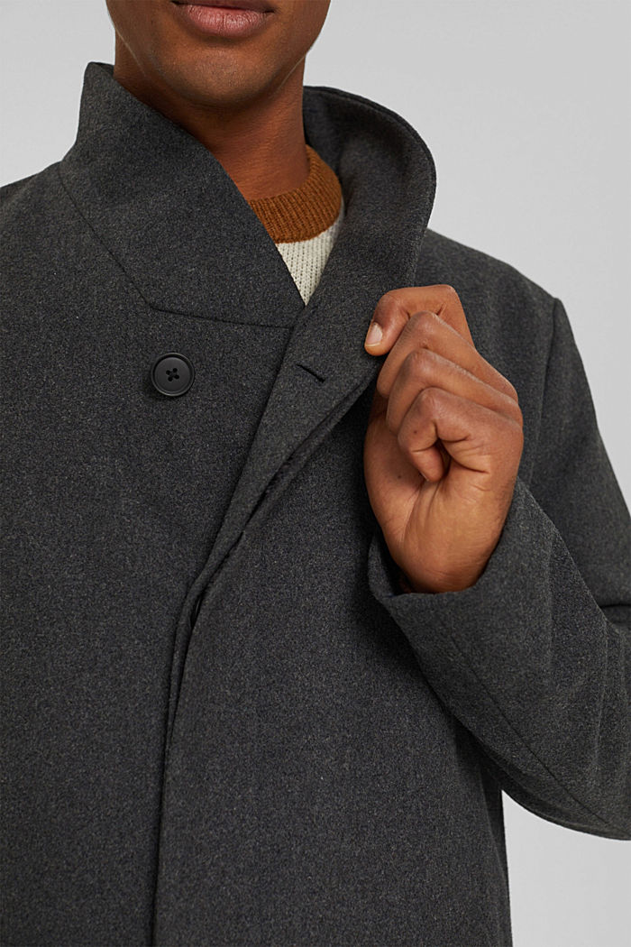 Reciclados: abrigo acolchado con lana, DARK GREY, detail image number 2