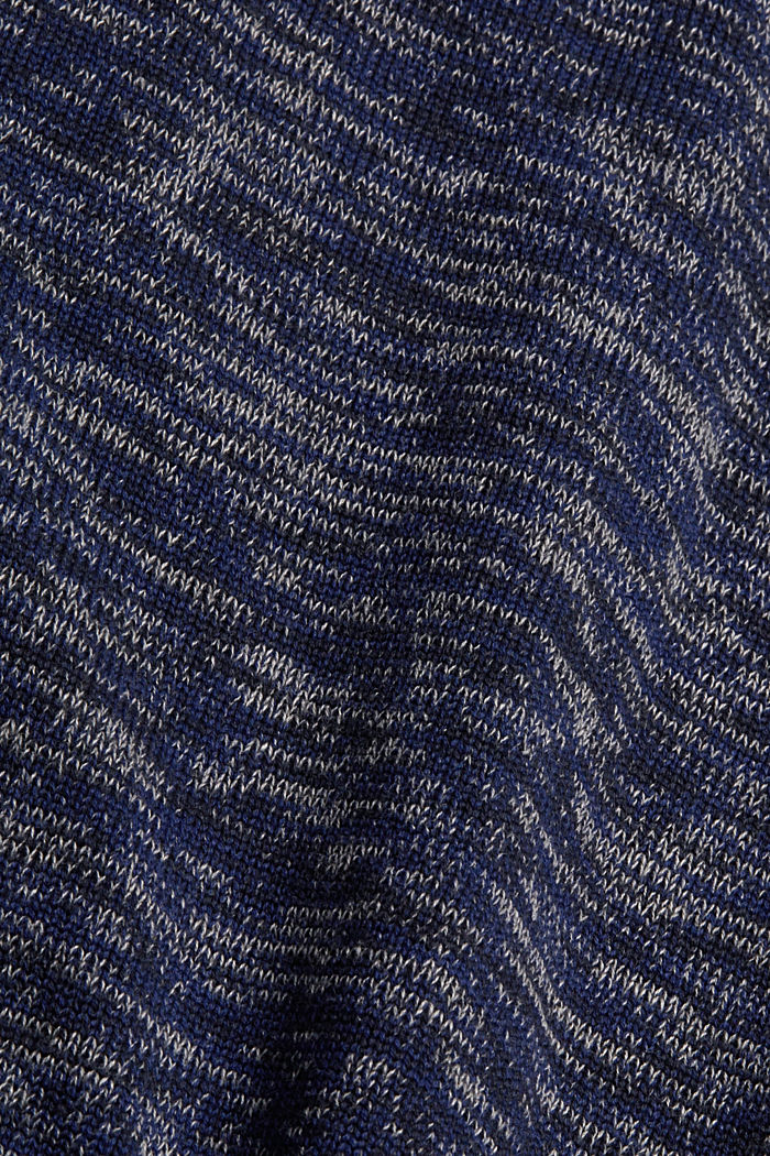 Melierter Pullover aus 100% Organic Cotton, NAVY, detail image number 4