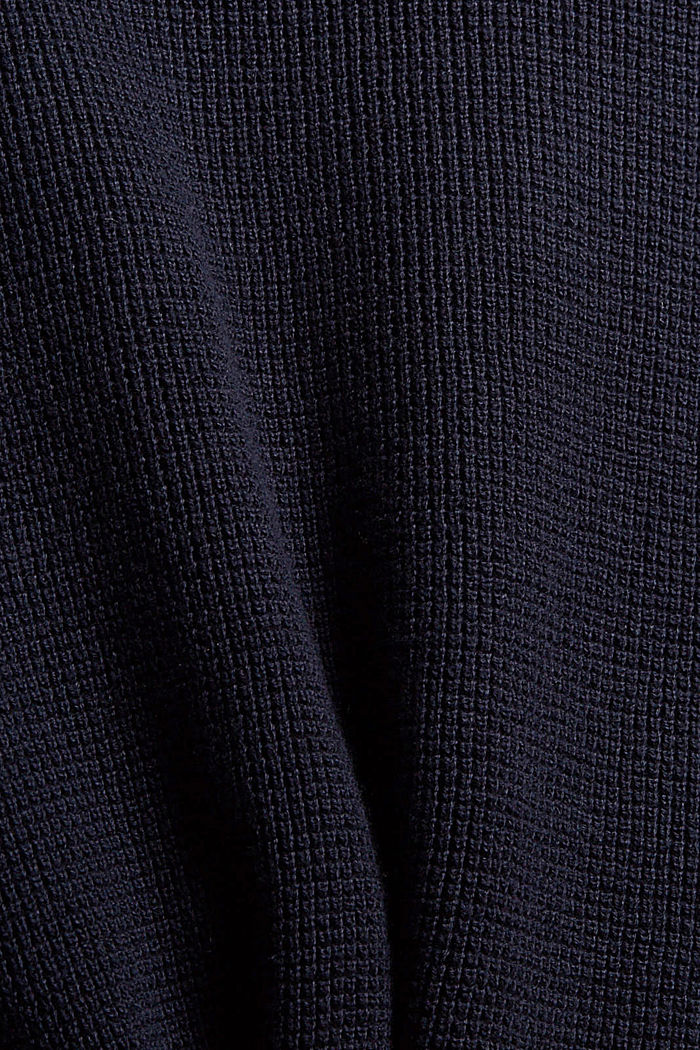 Pull-over à poche-poitrine, coton biologique, NAVY, detail image number 4