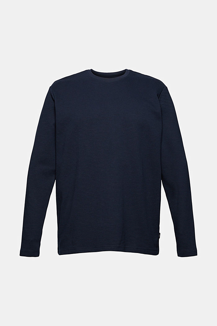 Sweatshirt mit Struktur aus Baumwoll-Mix, NAVY, detail image number 6