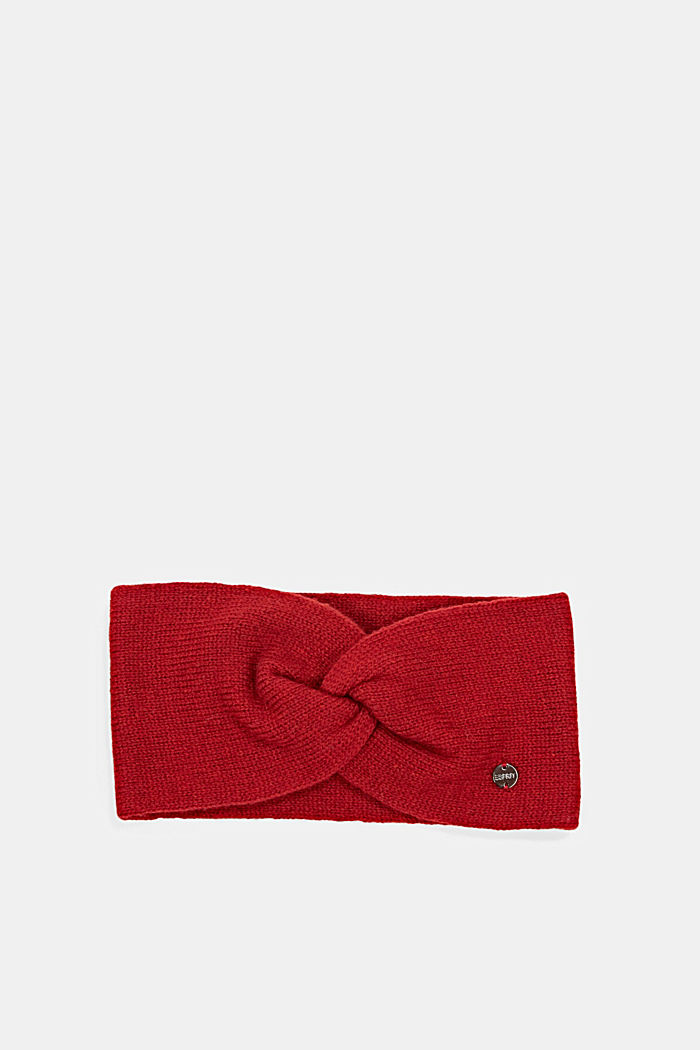 Recycelt: Stirnband aus Woll-Mix, DARK RED, detail image number 0
