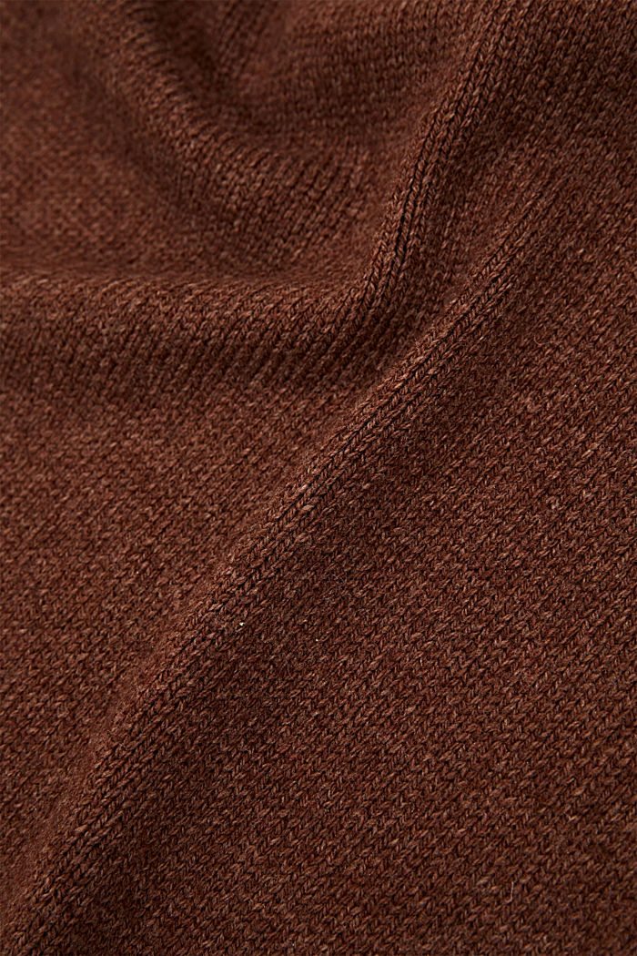 À teneur en laine RWS : l'écharpe à longues franges, RUST BROWN, detail image number 2