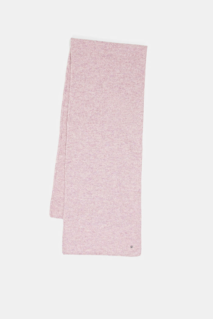 Mit Alpaka/Wolle: unifarbener Schal, MAUVE, detail image number 4