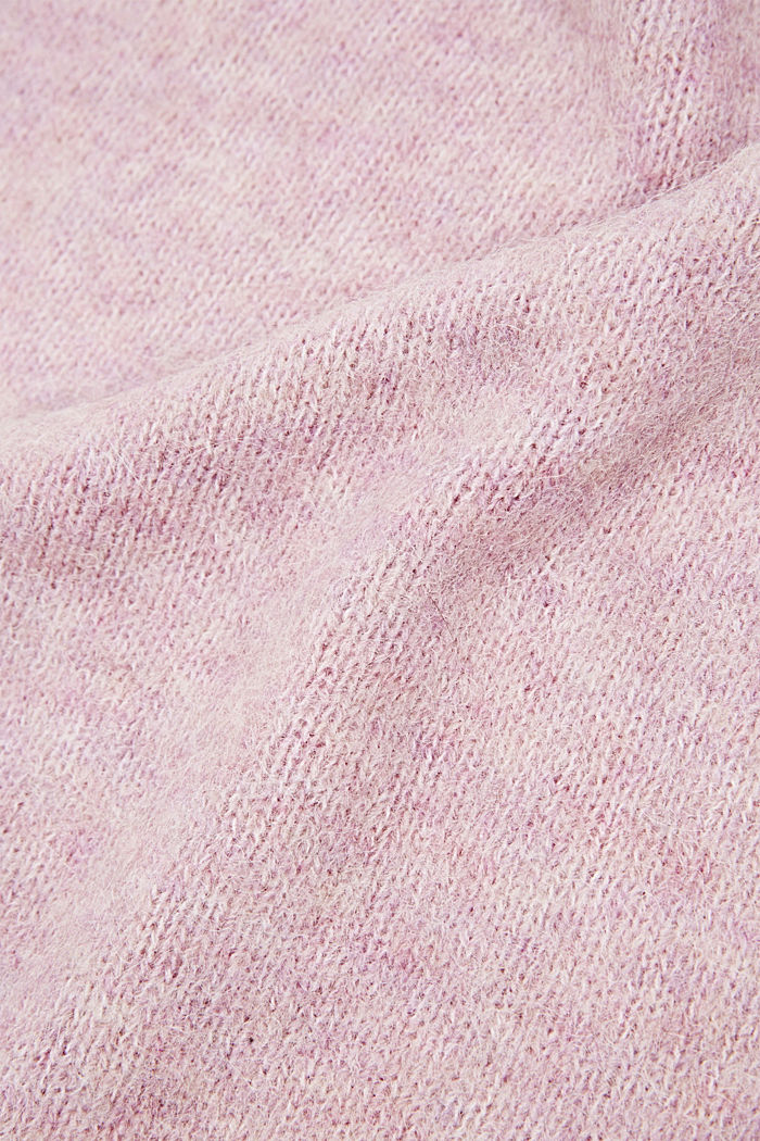 Mit Alpaka/Wolle: unifarbener Schal, MAUVE, detail image number 2