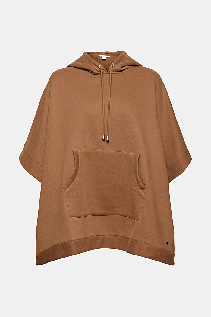 Sweatshirt poncho with a hood, 100% cotton