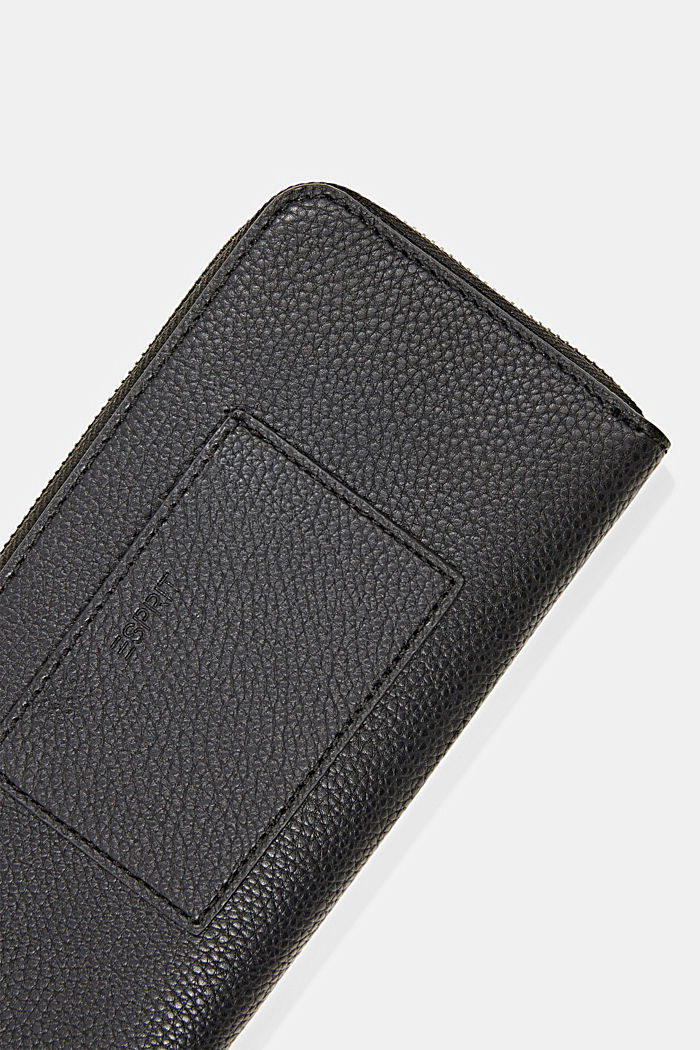 Vegan: faux leather wallet, BLACK, detail image number 1