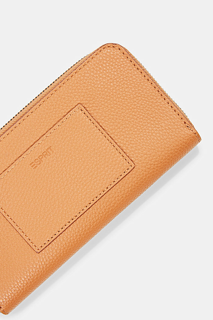 Vegan: faux leather wallet, RUST BROWN, detail image number 1