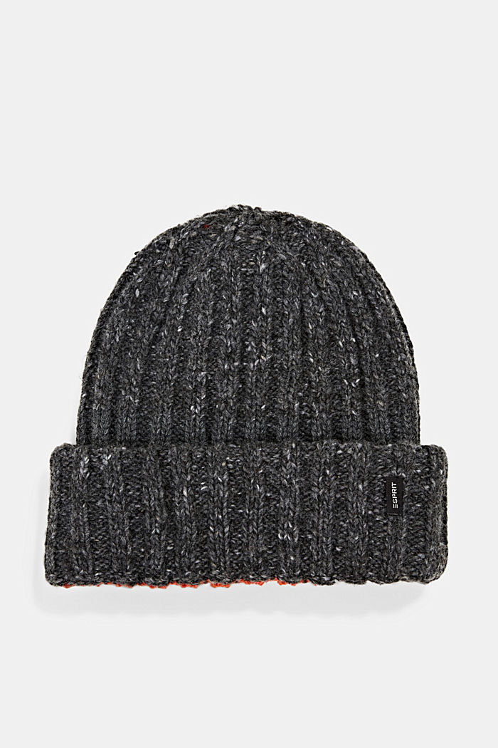 À teneur en laine/alpaga : le bonnet bicolore, MEDIUM GREY, detail image number 0