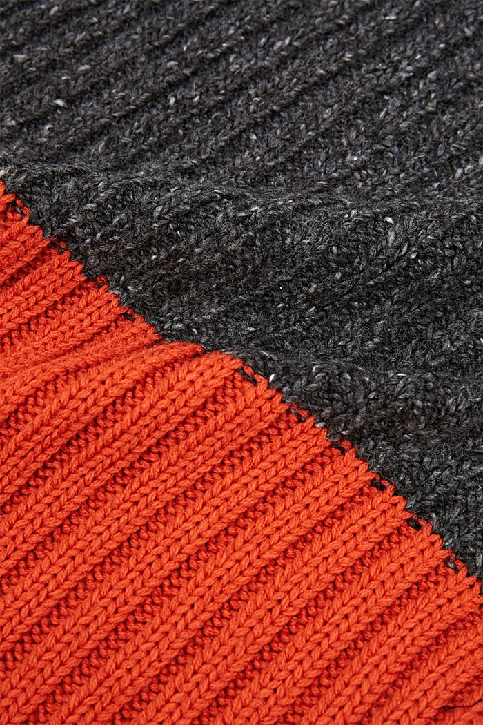 Shawl collar in a wool/alpaca blend, MEDIUM GREY, detail image number 2
