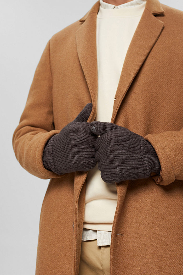With RWS wool: lined knitted gloves