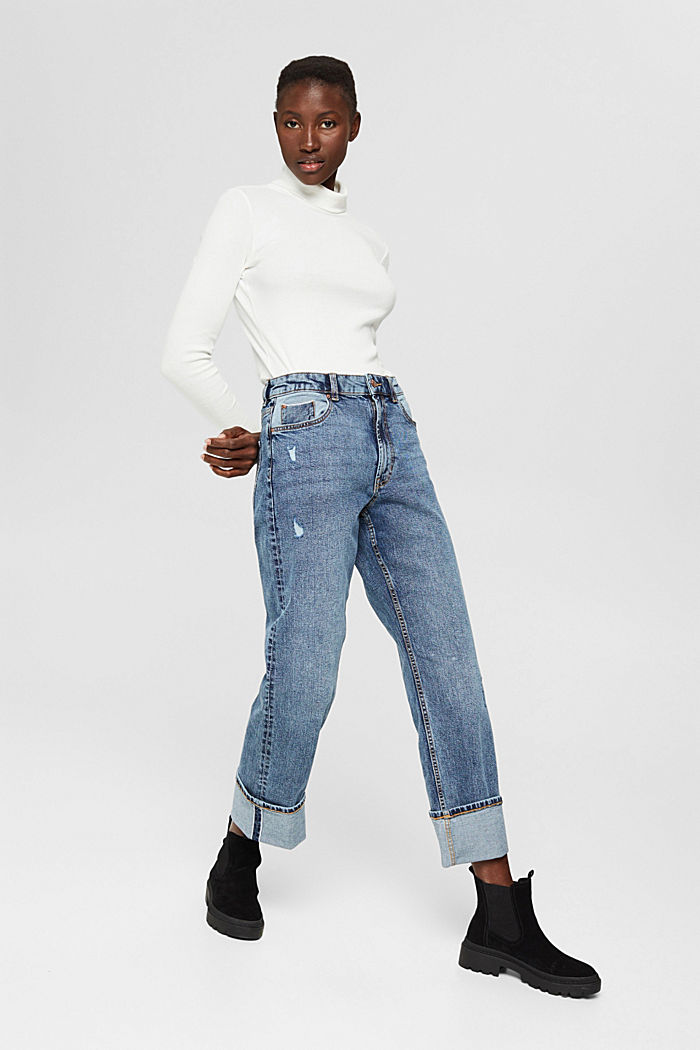 Wide leg selvedge jeans in organic cotton