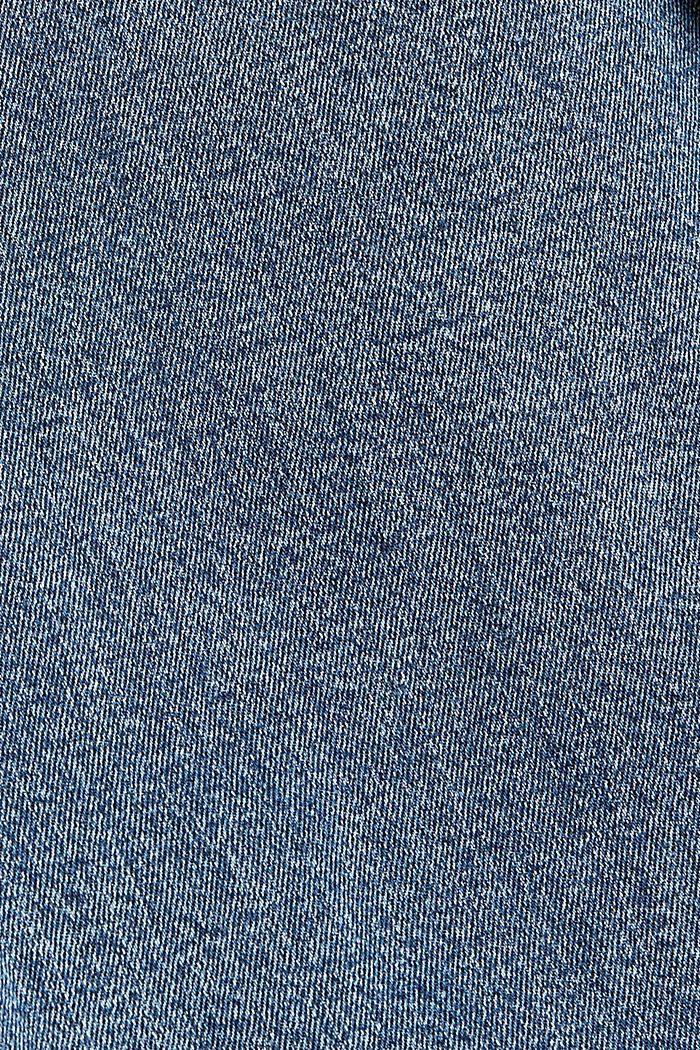 Vaqueros amplios con orillo, en algodón ecológico, BLUE DARK WASHED, detail image number 4