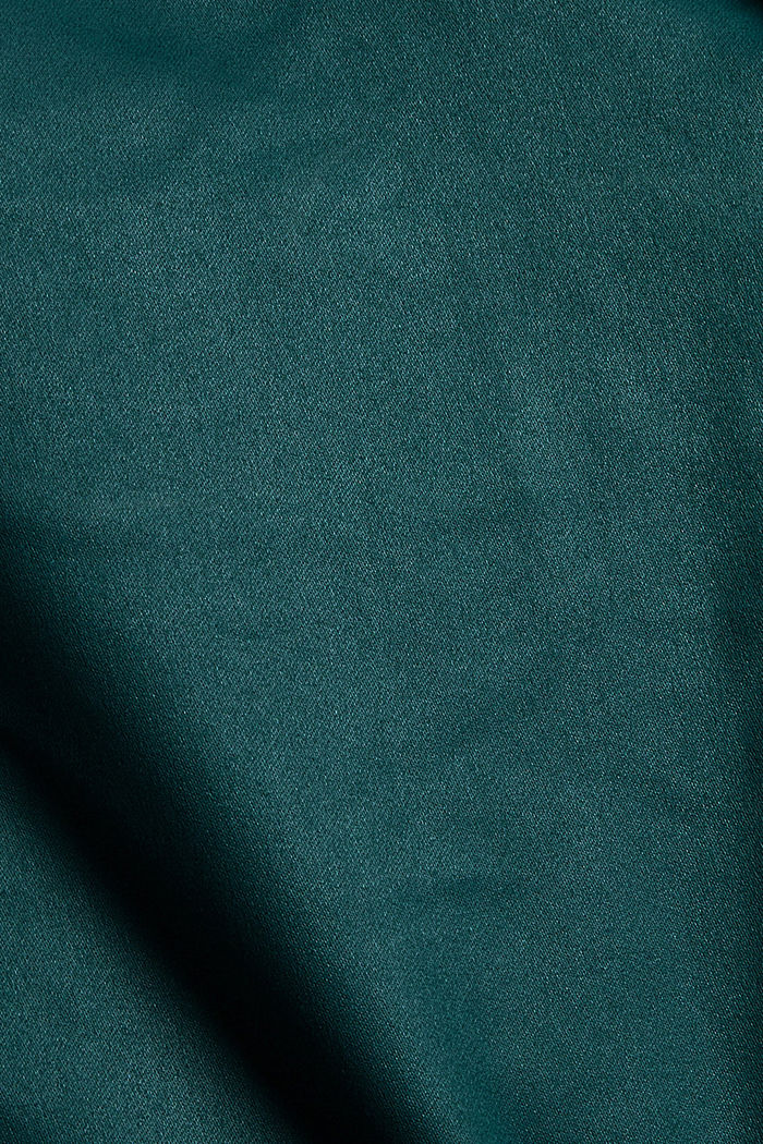 Coated trousers with zips, DARK TEAL GREEN, detail image number 4