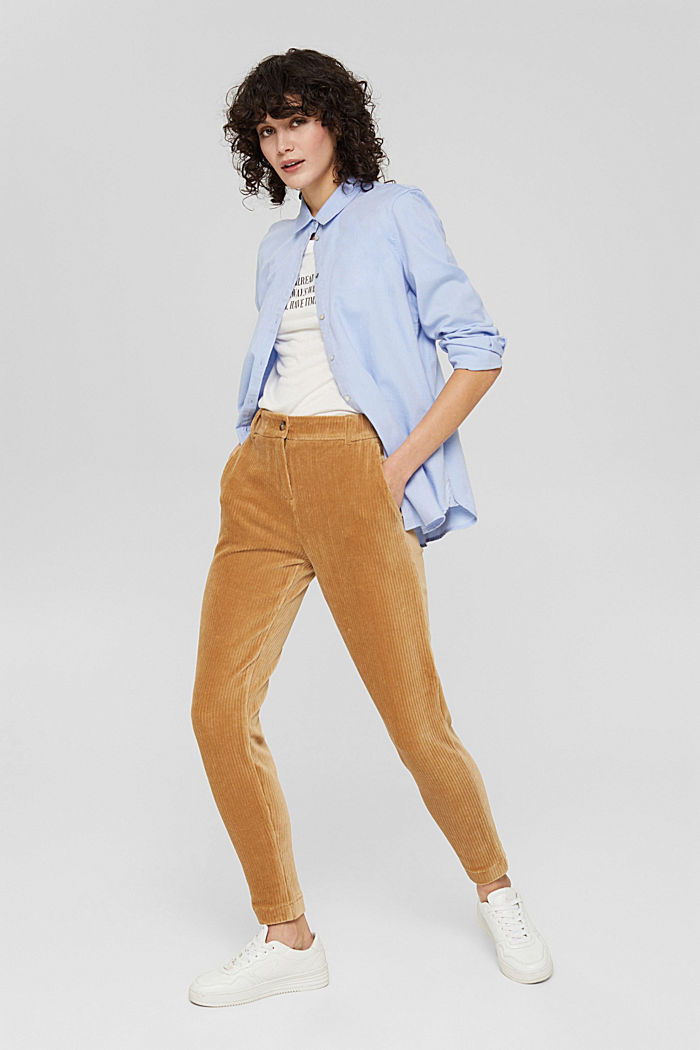 Corduroy trousers with added stretch for comfort