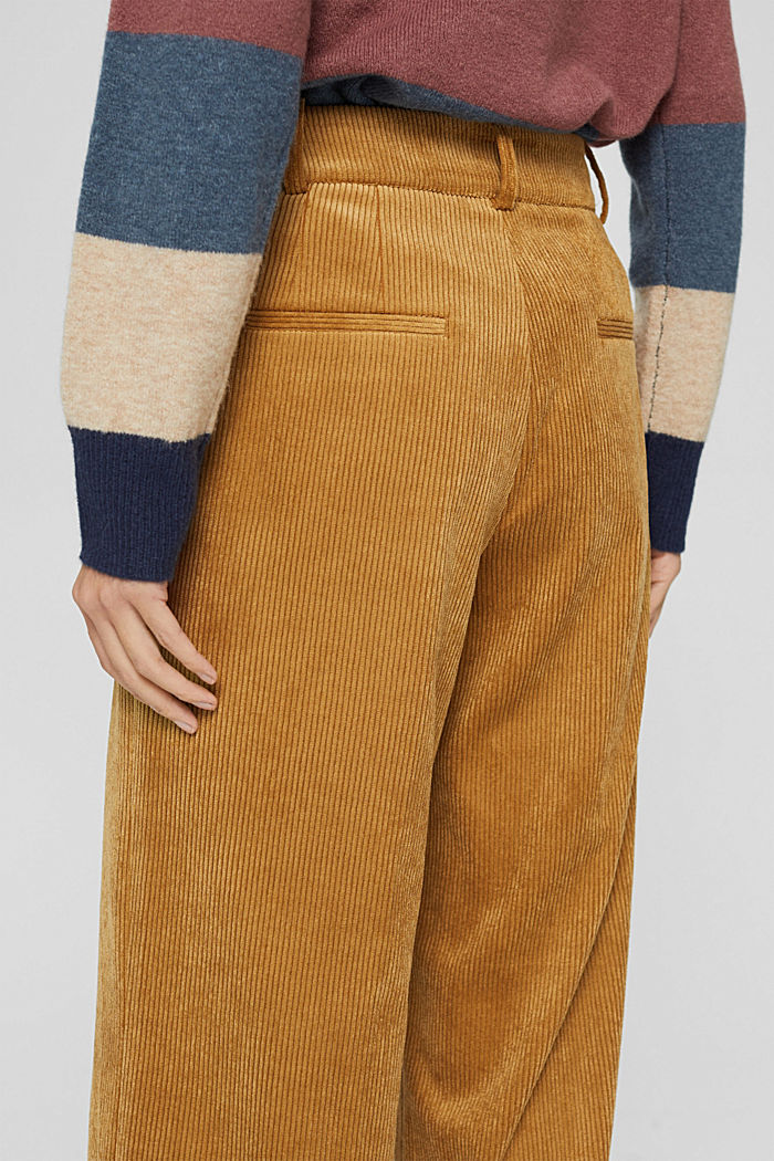 Recycled: wide-leg corduroy trousers, CAMEL, detail image number 2