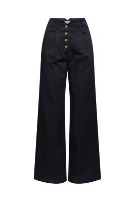 ESPRIT Pantalon fermé par une patte de boutonnage, 100 % coton