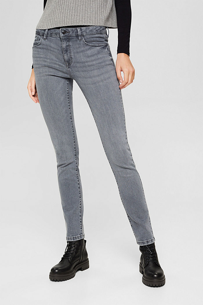 Stretch jeans made of organic cotton, GREY MEDIUM WASHED, detail image number 0