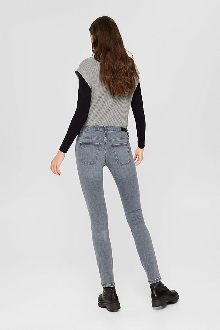 Stretch jeans made of organic cotton, GREY MEDIUM WASHED, detail image number 3