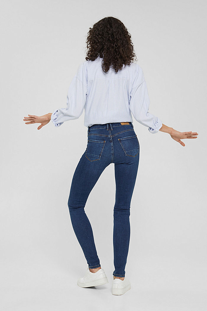 Stretch jeans containing organic cotton, BLUE MEDIUM WASHED, detail image number 3
