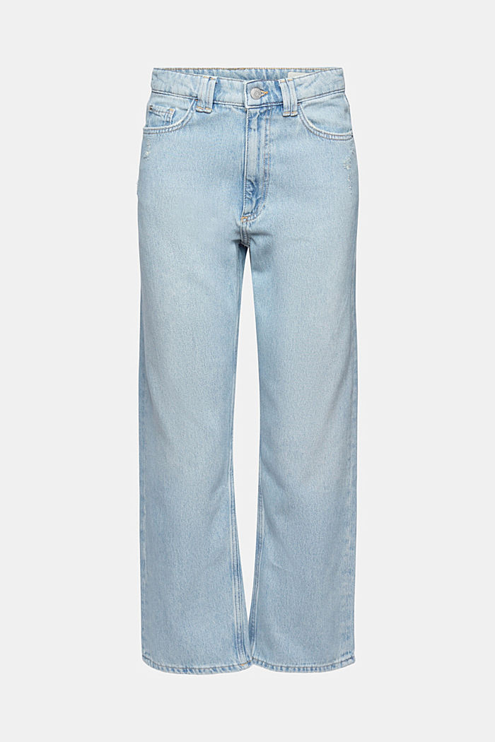Jeans con effetto rovinato in cotone