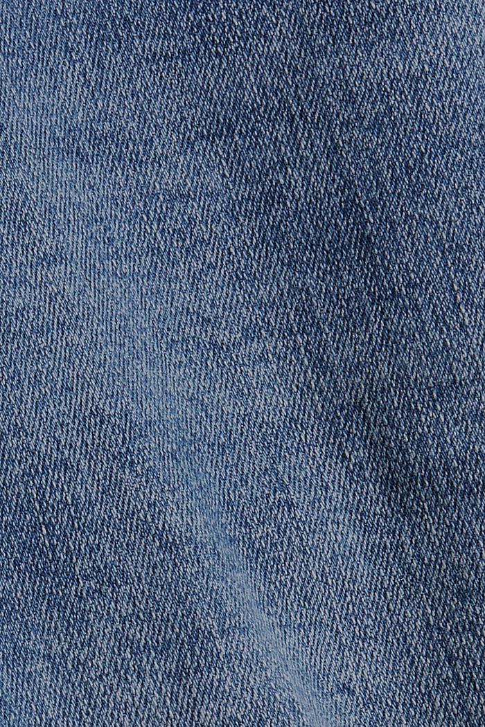 Denim pencil skirt, organic cotton, BLUE DARK WASHED, detail image number 4