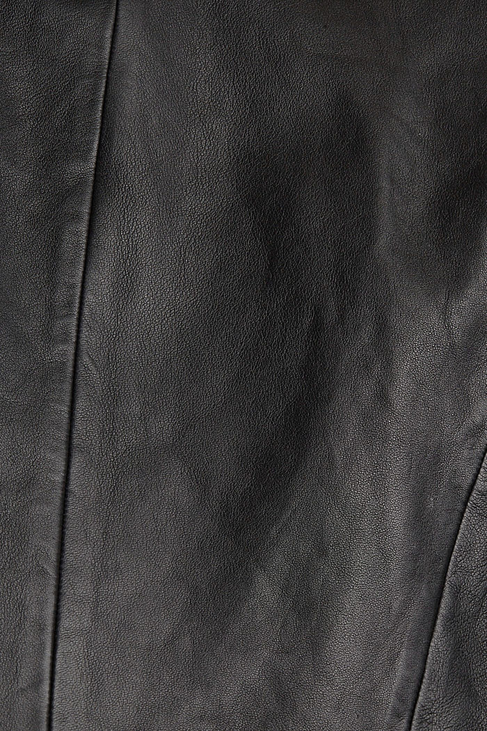 Coated denim mini skirt, BLACK, detail image number 4