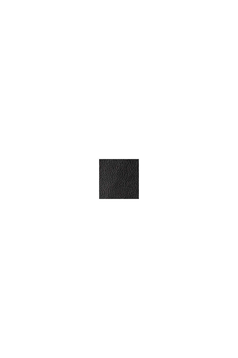 Spódniczka mini z powlekanego denimu, BLACK, swatch