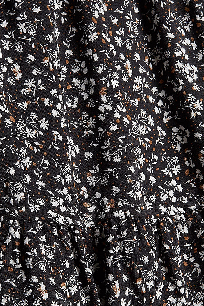 Tiered skirt, LENZING™ ECOVERO™, BLACK, detail image number 4