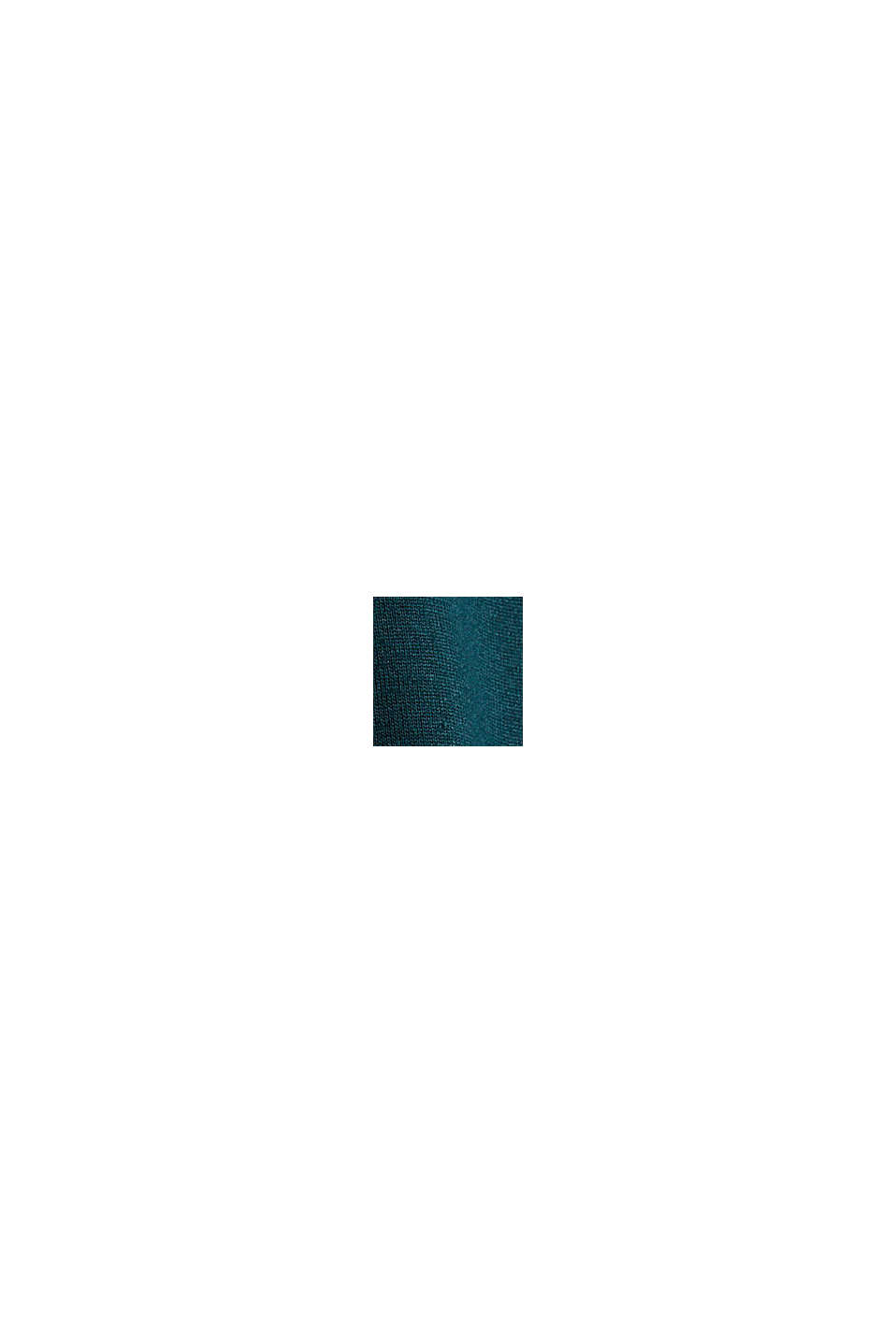 Abito in jersey con ruches, LENZING™ ECOVERO™, DARK TEAL GREEN, swatch