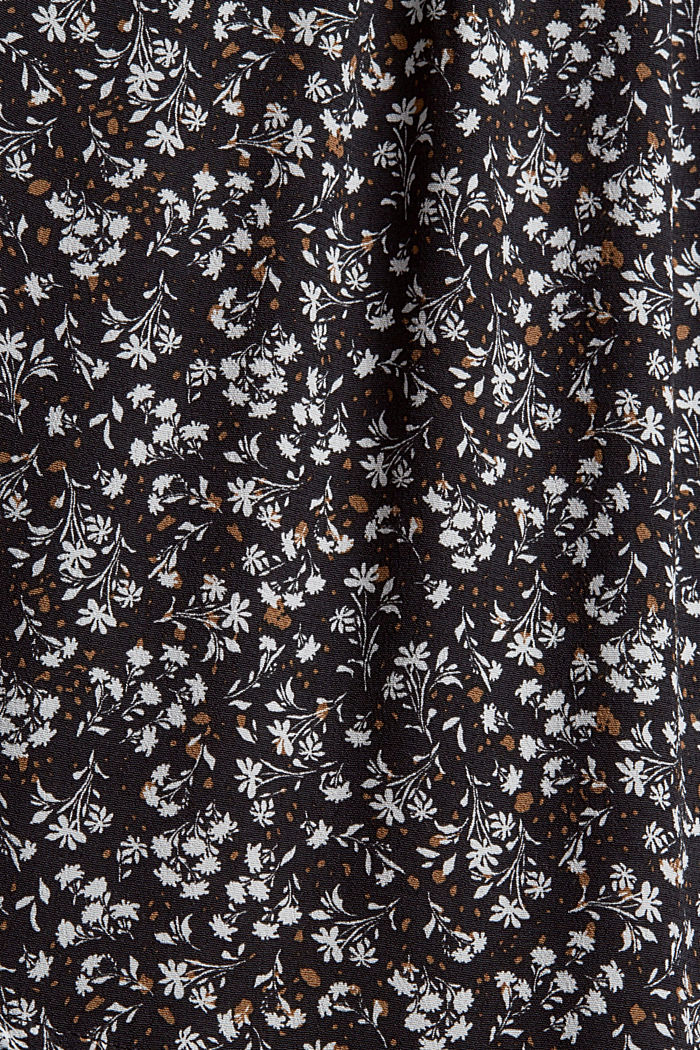 Wide mille-fleurs dress with LENZING™ ECOVERO™, BLACK, detail image number 4