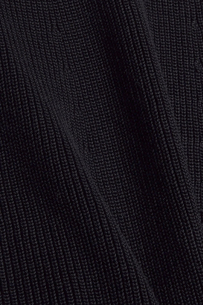 Robe en maille longueur genoux en coton, BLACK, detail image number 4