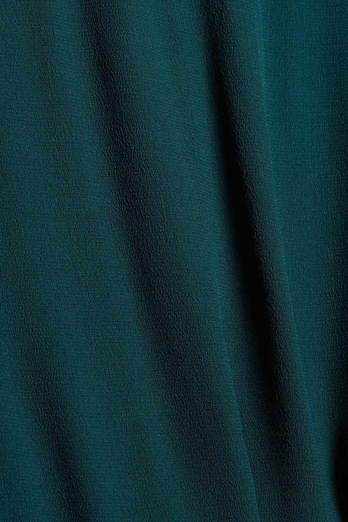 Flounce dress with LENZING™ ECOVERO™, DARK TEAL GREEN, detail image number 4