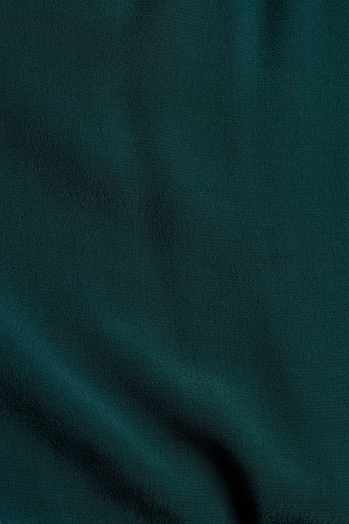 Blouse with gathers, LENZING™ ECOVERO™, DARK TEAL GREEN, detail image number 4
