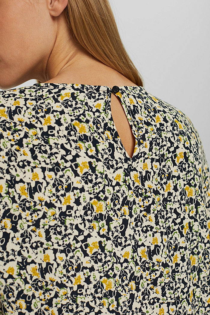 Mille-fleurs blouse with LENZING™ ECOVERO™, YELLOW COLORWAY, detail image number 5