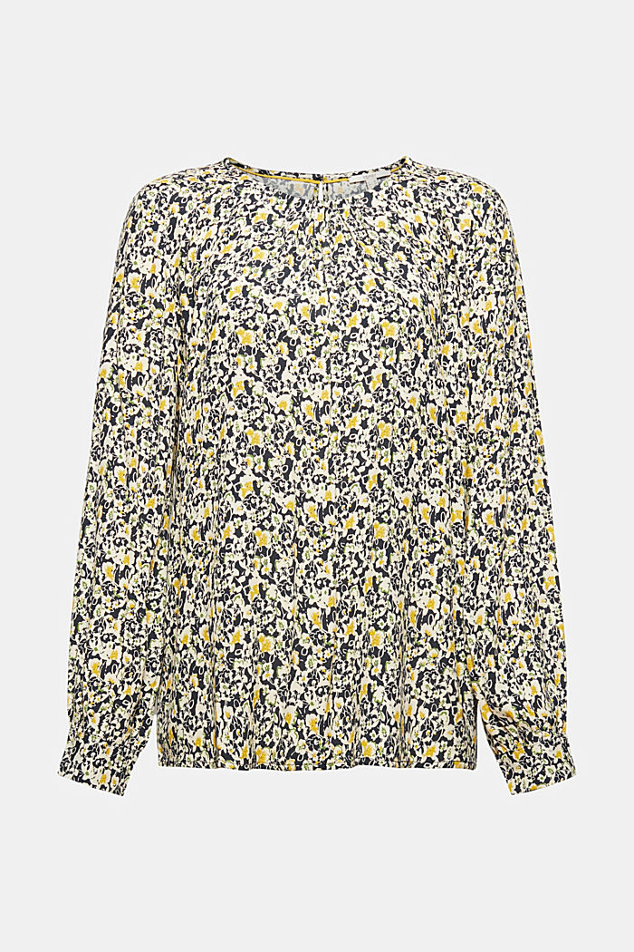 Mille-fleurs blouse with LENZING™ ECOVERO™, YELLOW COLORWAY, overview