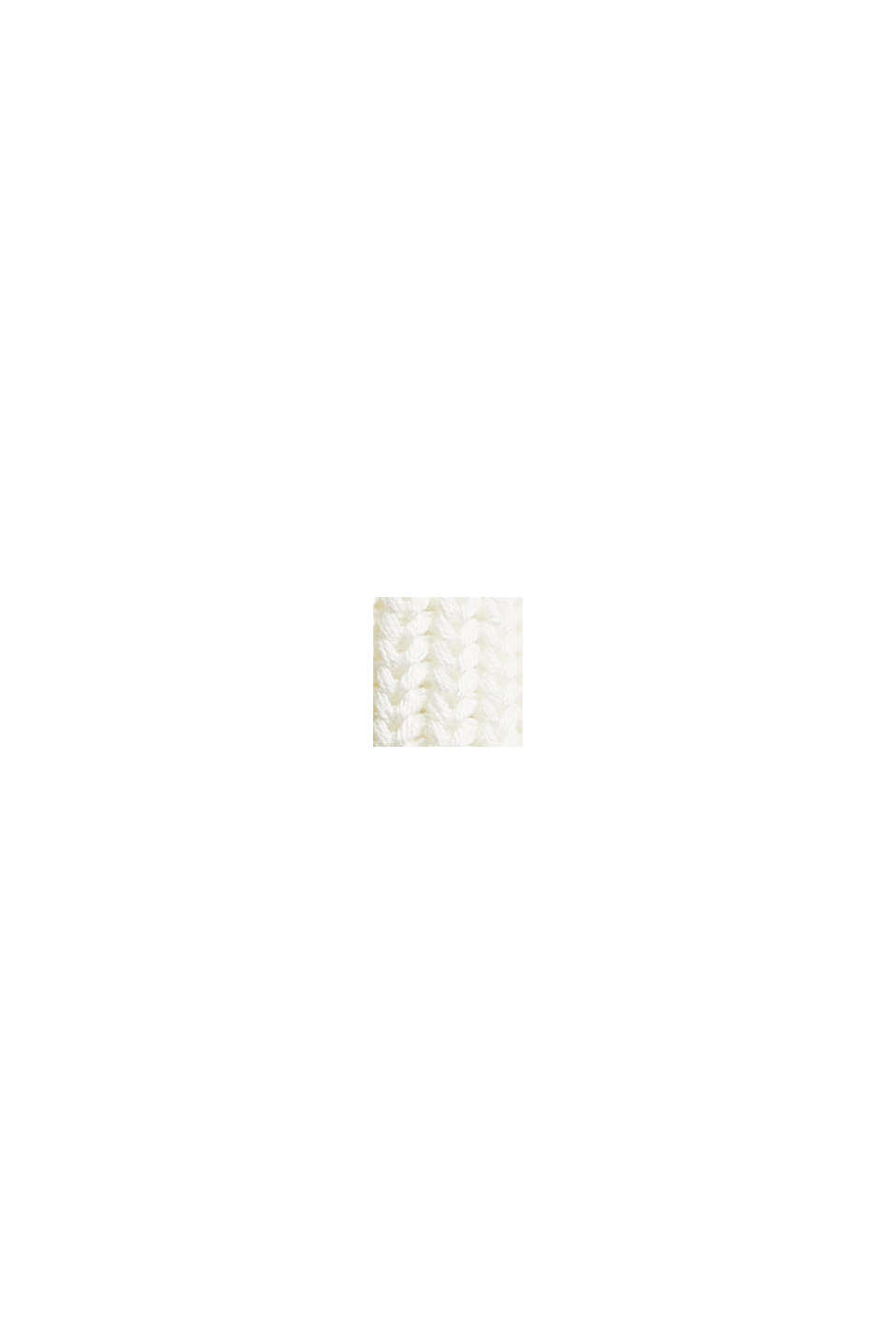 Mønsterstrik-pullover af økologisk bomuld, OFF WHITE, swatch