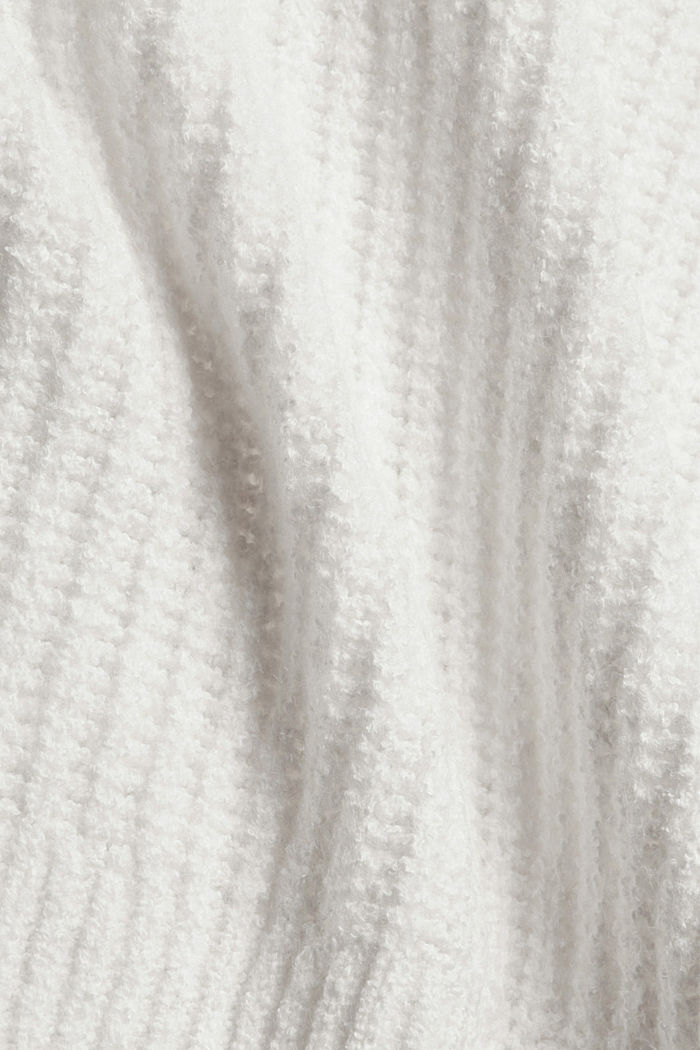 Joustinneulepusero luomupuuvillasekoitetta, OFF WHITE, detail image number 4